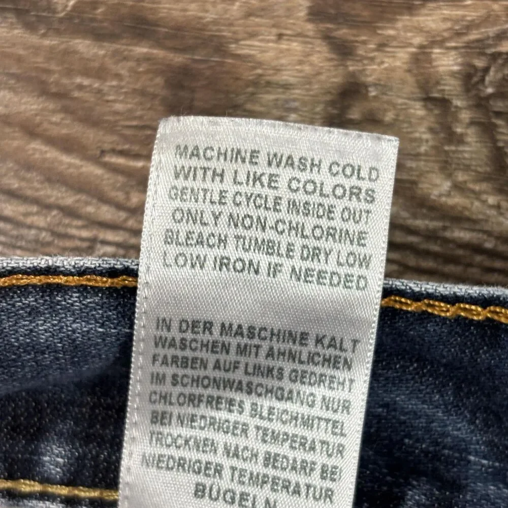 True Religion Lost Lagoon Jeans Mens 29 Blue Slim Flap Medium Wash Pockets